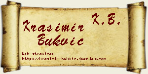 Krasimir Bukvić vizit kartica